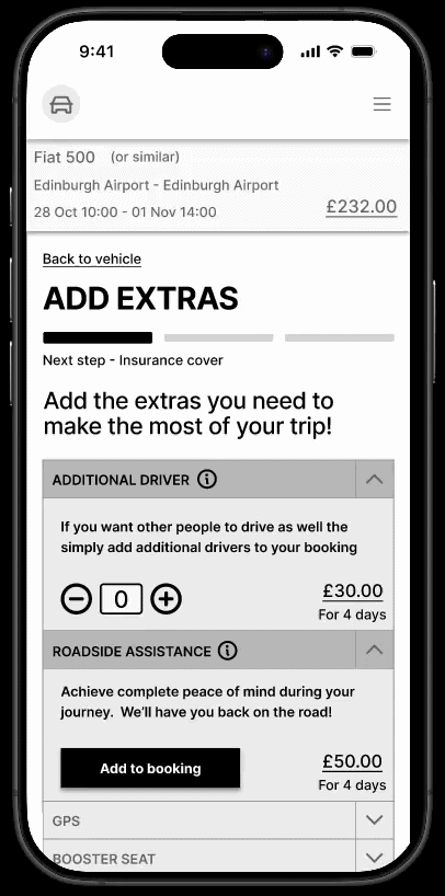 Hi! Car Hire Final Interactive Prototype Preview
