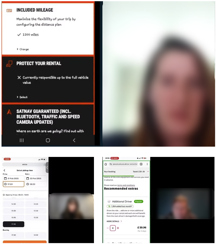 Remote moderated usability testing on competitor protection plans