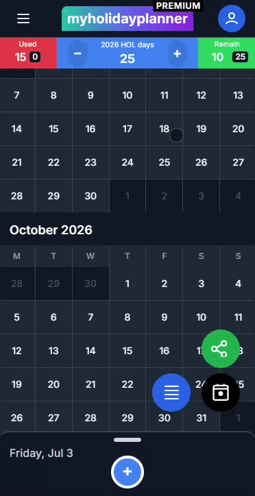 My Holiday Planner Final Application Preview