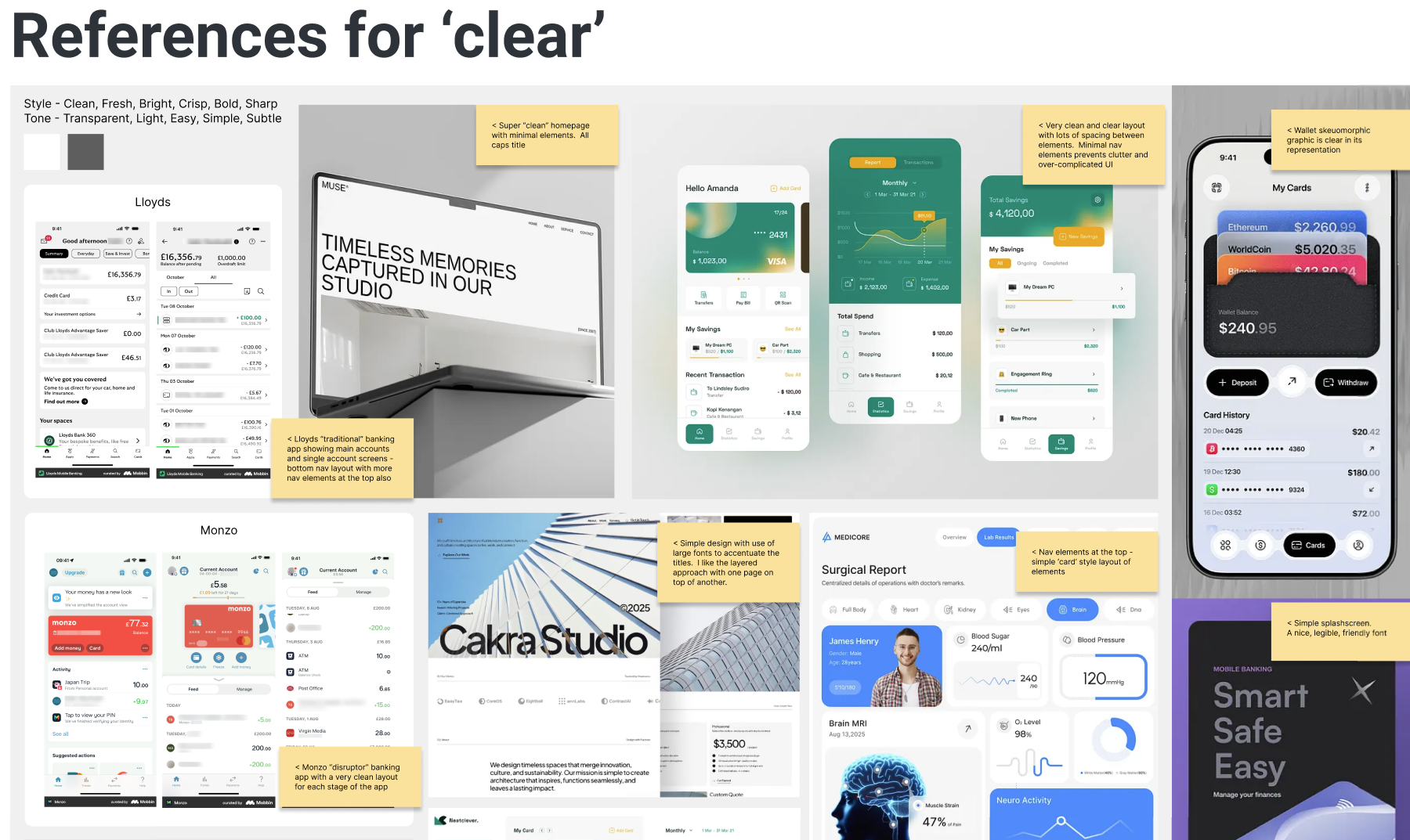 Opi Bank Visual Mood Board Design Preview